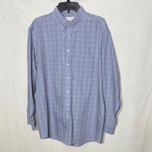 Men's Blue Plaid Shirt